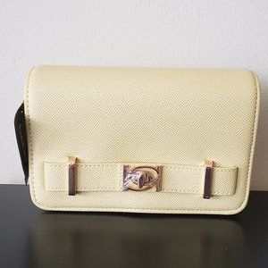 New Bebe Evie Flap Small Crossbody, New With Tags, Blonde Color.